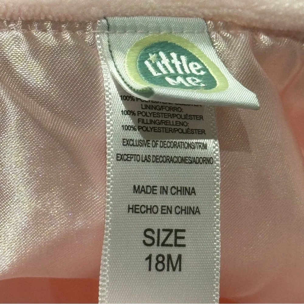 Little Me Pink Puffer Coat Jacket Faux‎ Fur Girls 18 Months Excellent Condition